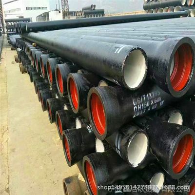 T型接口球墨鑄鐵管內(nèi)襯水泥沙漿 外涂瀝青球墨鑄鐵管